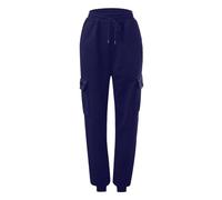 Pantaloni da jogging da donna foderati in pile con tasche | Pantaloni sportivi con coulisse Pantaloni della tuta larghi a vita alta alla moda casual autunno inverno vestiti 2026 per