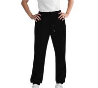 Pantaloni da jogging da donna, in vita elasticizzata, per il tempo libero, con tasche e coulisse, fodera in pile, comodi pantaloni da jogging casual, elasticizzati, per attività all'aria aperta, Nero