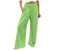 Pantaloni da jogging da donna, lunghi in lino, per il tempo libero, in tinta unita, eleganti pantaloni da donna, pantaloni da corsa, pantaloni da corsa, pantaloni sportivi larghi, traspiranti, a gamba