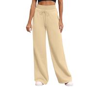 Pantaloni da jogging da donna, lunghi, in tinta unita, da donna, in cotone, con tasche, per il fitness, a vita alta, per il tempo libero, per l'allenamento Palazzo, pantaloni moderni