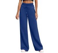 Pantaloni da jogging da donna, lunghi, in tinta unita, da donna, in cotone, con tasche, per il fitness, a vita alta, per il tempo libero, per l'allenamento Palazzo, pantaloni moderni