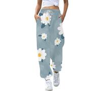 Pantaloni da jogging da donna, lunghi, traspiranti, per il tempo libero, per il fitness, a vita alta, larga, lunghi, per le attività all'aria aperta, Gn1, M
