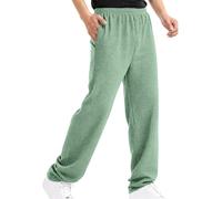 Pantaloni da jogging da uomo, a nido d'ape, lunghi, elasticizzati, in vita, con tasche, per il tempo libero, a vita alta, vestibilità larga, comodi, pantaloni da corsa, pantaloni da yoga, verde chiaro