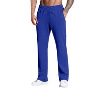 Pantaloni da jogging da uomo in cotone, pantaloni sportivi lunghi, sportivi, traspiranti, da uomo, da yoga, da jogging, da uomo, classici, con tasche, lunghi e larghi, B7-blu, L