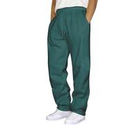 Pantaloni da jogging da uomo, lunghi, elasticizzati, classici, in tinta unita, da yoga, leggeri, per il tempo libero, alla moda, con elastico in vita, verde, L
