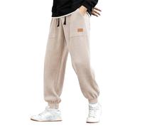 Pantaloni da jogging in velluto a coste da uomo, pantaloni della tuta affusolati con tasche, coulisse, vita elastica, pantaloni larghi della tuta, jogging slim fit, pantaloni sportivi tinta unita