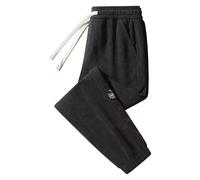 Pantaloni da jogging in velluto a coste da uomo pantaloni della tuta casual larghi in velluto a coste pantaloni sportivi per interni ed esterni atletici corsa e passeggiate, Nero , 5XL