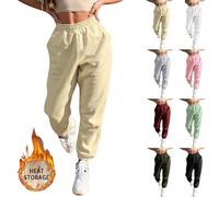 Pantaloni da jogging invernali caldi, da donna, pantaloni sportivi da donna, taglie forti, foderati in pile per travestimenti spessi, abbigliamento casual casual sportivo outdoor, tuta gamba dritta