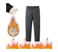 Pantaloni Da Jogging Invernali Da Uomo, Foderati Termicamente, Foderati In Pile Della Tuta Caldi Da Allenamento Sportivi Traspiranti Con Tasca Con Cerniera Da Esterno Dalla S Alla 7XL(Gray B,4XL)