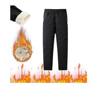 Pantaloni Da Jogging Invernali Da Uomo, Foderati Termicamente, Foderati In Pile Della Tuta Caldi Da Allenamento Sportivi Traspiranti Con Tasca Con Cerniera Da Esterno Dalla S Alla 7XL(Black B,7XL)