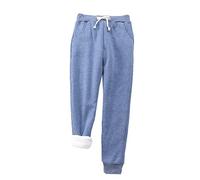 Pantaloni Da Jogging Inverno Caldo Donna, Pantaloni Sportivi Donna a Vita Alta Slacks Foderato in Pile Trousers 2025 Nuovo Abbigliamento Casual Chic Loungewear Da Legare Slacks Tinta Unita Trousers