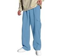 Pantaloni da jogging larghi per ragazzi Training Pants Coulisse Confortevoli Pantaloni Jogging Garcon Sport Sweatpants Coulisse Serrage Confortevole Bambino per Ragazzo, 2-azzurro cielo, 14-15 anni