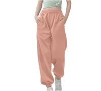 Pantaloni da Jogging per Bambine Larghi in Cotone a Gamba Dritta Street Dance Comfort Casual Fashion Bambina Ragazze Adolescenti