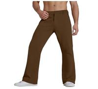 Pantaloni Da Jogging Uomo Di Grandi Dimensioni Calze Jogging Uomo con Cordino E Tasche Baggy Confortevoli Pantaloni Uomo Streetwear Tinta unita Comfort Abbigliamento Sportivo Uomo Tuta, Brun-a, S