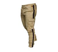 Pantaloni da lavoro cargo da uomo pantaloni da combattimento all'aperto da uomo cuciture autunnali tinta unita casual sport larghi gamba dritta pantaloni cargo per escursioni all'aperto lavoro viaggi