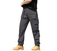 Pantaloni da lavoro cargo da uomo Pantaloni durevoli Pantaloni tattici militari solidi con tasche multiple Pantaloni cargo larghi comodi pantaloni cargo da combattimento all'aperto pantaloni da lavoro