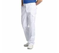 Pantaloni da Lavoro con Tasconi, per Operaio, Meccanico, Imbianchino, Cartongessista, Blu Scuro (IT, Testo, XL, Regular, Regular, Bianco Felpato)