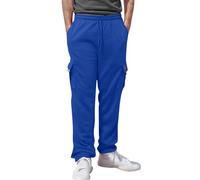 Pantaloni da lavoro da uomo in cotone chino pantaloni elasticizzati in vita pull on orlo aperto joggers plus size gamba dritta pantaloni da jogging pantaloni con coulisse con multi tasca e orlo