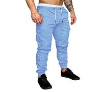 Pantaloni da lavoro da uomo neri da combattimento da uomo in vita elasticizzata vestibilità regolare con coulisse pantaloni cargo con tasche multiple slim fit pantaloni da lavoro all'aperto