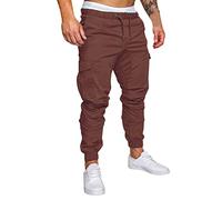 Pantaloni da lavoro da uomo neri da combattimento da uomo in vita elasticizzata vestibilità regolare con coulisse pantaloni cargo con tasche multiple slim fit pantaloni da lavoro all'aperto