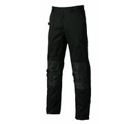 Pantaloni da lavoro da uomo U-Power Alfa, pantaloni cargo elastici in vita, con tasche per ginocchiere, tasche multiple, tessuto confortevole, usura esterna resistente e durevole (BLACK CARBON_60)