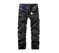 Pantaloni da lavoro da uomo UK Solid Combat Multi Tasche Cargo Pantaloni in Cotone Classico Vestibilità Rilassata Pantaloni Cargo Leggeri Comodi Escursionismo Arrampicata Pesca Pantaloni Multifunzione