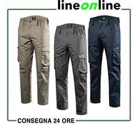 Diadora Utility Staff Light Cargo Cotton Pantalone da lavoro elasticizzato, blu