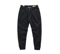 Pantaloni da Lavoro Invernali Uomo - Pantaloni Lavoro Uomo Elasticizzati Salopette da Uomo Estiva Sottile e Sciolta Piedi Nove Minuti per Il Tempo Libero per Lo Sport e la Tendenza (Black XXXL)
