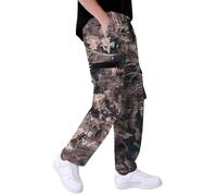 Pantaloni da Lavoro Larghi, Pantaloni da Lavoro da Strada Comodi e Larghi, dal Design Europeo e con Tasche Laterali, da Uomo (Dark Gray, M)