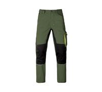 PANTALONE DA LAVORO KAVIR VERDE/NERO TG.S-XXL TASCHE PORTAUTENSILI KAPRIOL