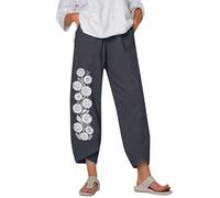 Pantaloni da Lavoro, Pantaloni Casual da Donna per Il Tragitto Casa-Lavoro E per L'Estate Realizzati in Un Elegante Tessuto Misto Lino Perfetti da Abbinare A Top A Maniche Corte O A Tre Quarti