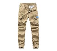 Pantaloni da lavoro per uomo, autunno, gamba dritta, pantaloni da jogging con elastico in vita e coulisse, pantaloni cargo da trekking, da uomo, per il tempo libero, sport, da lavoro, per il tempo