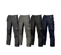 U-Power Race, Pantaloni Multitasche con Inserti ad Alta visibilità e in Tessuto antiabrasivo, Ginocchiera ergonomica (44)