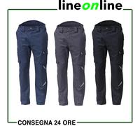 Pantaloni da lavoro Siggi Task 2 multitasche elasticizzati con inserti in re...