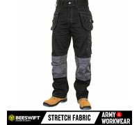 Pantaloni Da Lavoro Stretch Click Con Tasche Per Ginocchiere In Cordura Multi