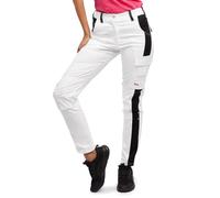 Pantaloni da Lavoro Stretch Completi per Donne Bianchi Pantaloni da pittrice con Tasche per Ginocchiere - Bianco, Taglia: 40