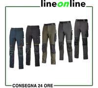 Pantaloni da lavoro U-Power Atom U-4 stretch elasticizzati e multitasche