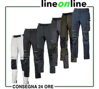 Pantalone U-Power Performance, Modello Atom, Slim Fit Elasticizzato, con Multi_tasche Frontali e Laterali, Tessuto Traspirante, Elastico in Vita, Cerniera di Chiusura (Dark Green_XL)
