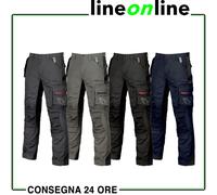 U-Power Race, Pantaloni Multitasche con Inserti ad Alta visibilità e in Tessuto antiabrasivo, Ginocchiera ergonomica (50)