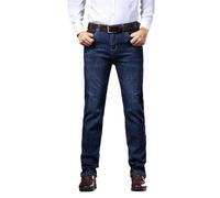 Pantaloni Da Lavoro Uomo A Vita Alta - Jeans Slim Grande Size Casual Dritto Elasticità Classici Chic Passaggio Ovunque Streetwear Per Tutti I Giorni Confortevoli Autunno Inverno Pantaloni