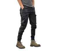 Pantaloni da Lavoro Uomo,Cargo Uomo,Men's Casual Solid Color Pants Outdoor Running Cargo Pant Mens Fashion Cuff Long Trousers Yoga Bianco (Grey, XL)