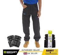 Pantaloni Da Lavoro Uomo Con Tasche A Zip E Ginocchiere Gratuite