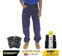 Pantaloni Da Lavoro Uomo Con Tasche A Zip E Ginocchiere Gratuite