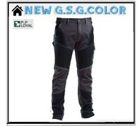 PANTALONI DA LAVORO UOMO PANTALONE STRETCH SLIM FIT CON ELASTICO AI FIANCHI