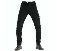 Pantaloni da Moto da Uomo, Jeans da Motociclista Elasticizzati Slim Fit da Uomo, Jeans alla Moda su Tutta La Vita, 4X Imbottitura di Protezione. (Nero,XL)