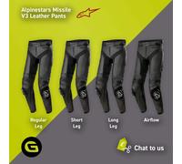 Alpinestars Missile V3, pantaloni di pelle 44 male Nero/Nero