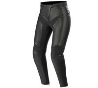 Pantaloni da moto in pelle da donna Alpinestars Stella Vika V2 neri 52