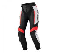 Pantaloni da moto Shima Miura 2.0 Donna Nero-Bianco-Rosso Fluo 32