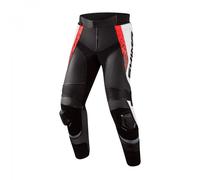 Pantaloni da moto Shima STR 2.0 nero-bianco-rosso fluo 52