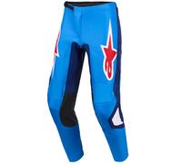 Pantaloni da motocross Alpinestars Fluid Grid blu-rosso-bianco 38